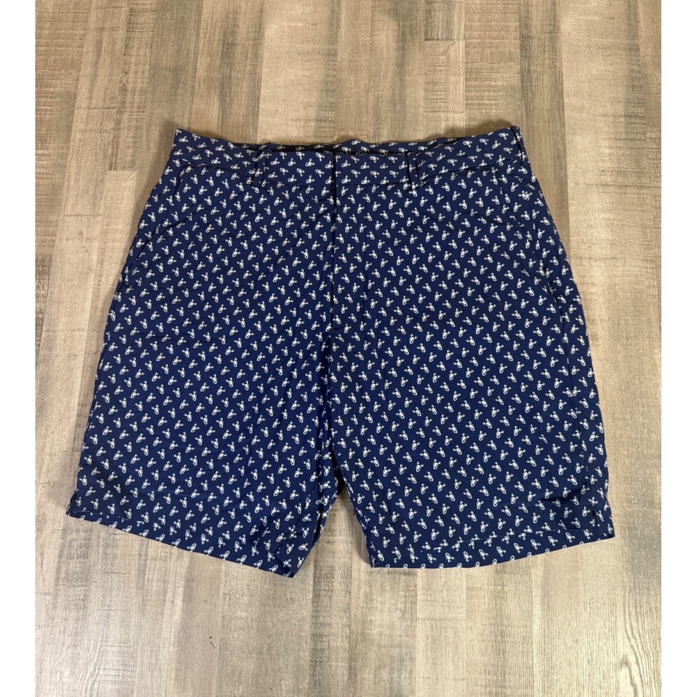 Polo Golf Ralph Lauren Scorpion Print Hybrid Shorts Navy Blue Mens 34 Stretch